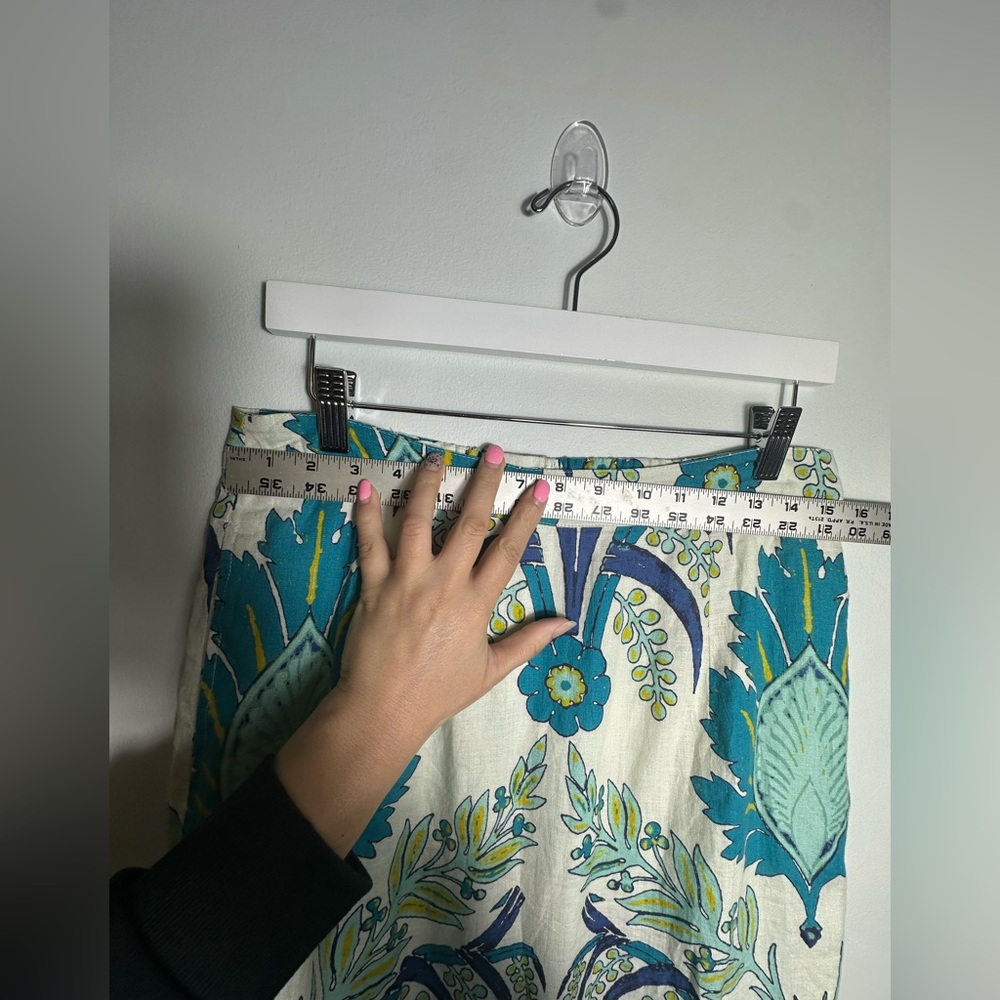 Sundance Linen Paisley Cottagecore Midi Skirt Size 10 - Picture 12 of 14